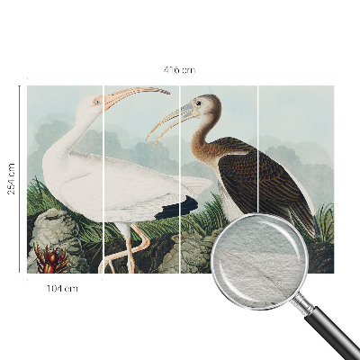 Dekorative Wand-Fototapete mit einem Vogelpaar als Motiv