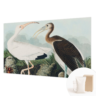 Dekorative Wand-Fototapete mit einem Vogelpaar als Motiv