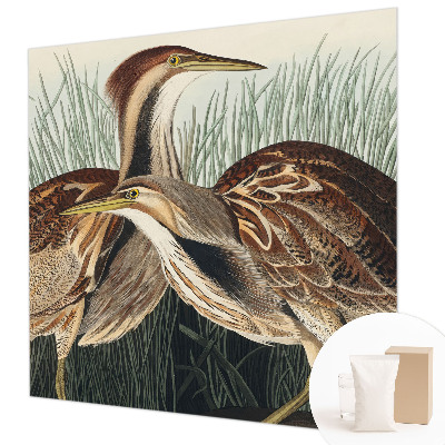 Wandtapete mit realistischen Vogelmotiven