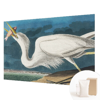 Vlies-Fototapete nach Maß mit Motiv eines Vogels, der einen Fisch hält