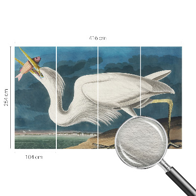 Vlies-Fototapete nach Maß mit Motiv eines Vogels, der einen Fisch hält