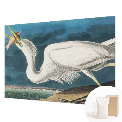 Vlies-Fototapete nach Maß mit Motiv eines Vogels, der einen Fisch hält