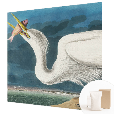 Vlies-Fototapete nach Maß mit Motiv eines Vogels, der einen Fisch hält