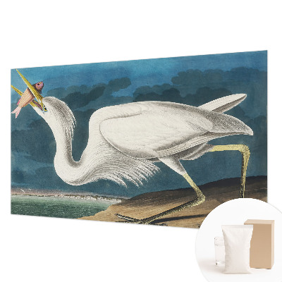 Vlies-Fototapete nach Maß mit Motiv eines Vogels, der einen Fisch hält
