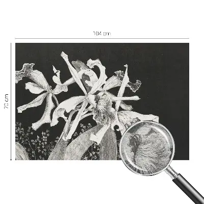 Fototapete fürs Kinderzimmer mit einer Orchideenillustration