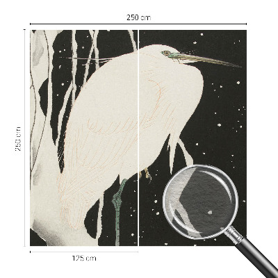 Motivtapete aus Vlies mit Wintervogel-Motiv