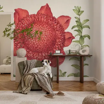 Vlies-Fototapete fürs Kinderzimmer mit floralem Motiv