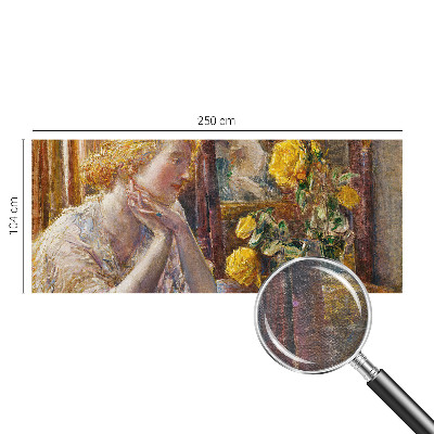 Vlies-Fototapete fürs Schlafzimmer Frau mit Rosen