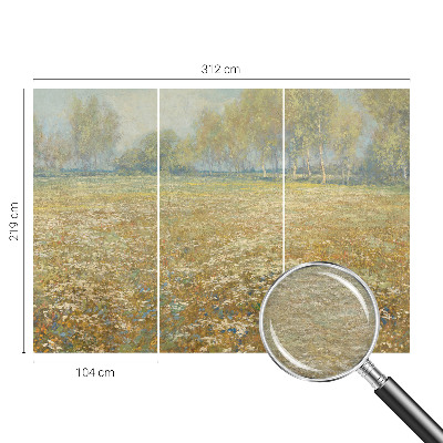 Vliestapete fürs Wohnzimmer Blühendes Feld