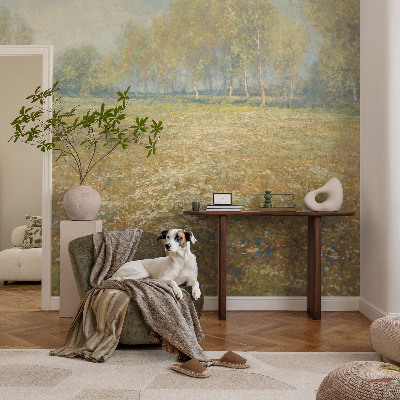 Vliestapete fürs Wohnzimmer Blühendes Feld