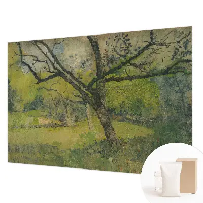 Bedruckte Vlies-Fototapete mit einem Motiv einer grünen Landschaft