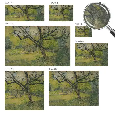 Bedruckte Vlies-Fototapete mit einem Motiv einer grünen Landschaft