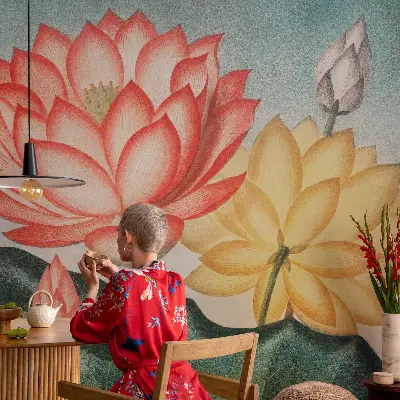 Fototapete mit Motiv von Lotusblumen