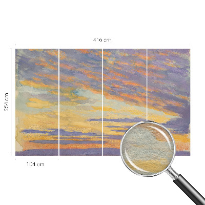 Fototapete fürs Kinderzimmer mit pastellfarbenem Himmel