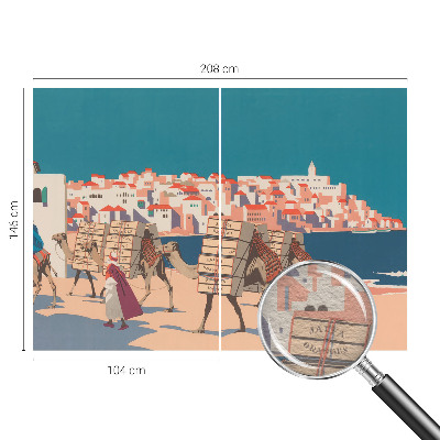 Fototapete aus Vlies Kamelkarawane