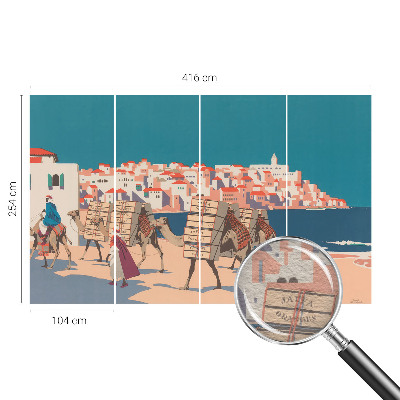 Fototapete aus Vlies Kamelkarawane