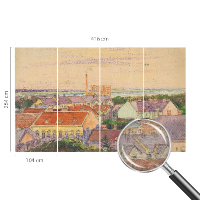 Vlies-Fototapete nach Maß mit Motiv von Stadtdächern