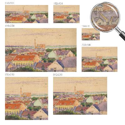 Vlies-Fototapete nach Maß mit Motiv von Stadtdächern