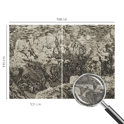 Vlies-Fototapete fürs Schlafzimmer mit Motiv einer Berglandschaft