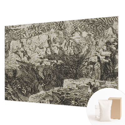 Vlies-Fototapete fürs Schlafzimmer mit Motiv einer Berglandschaft