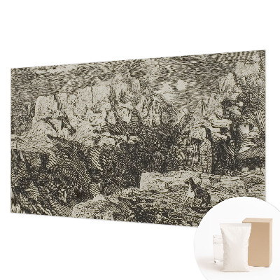 Vlies-Fototapete fürs Schlafzimmer mit Motiv einer Berglandschaft