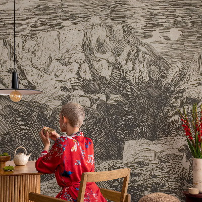 Vlies-Fototapete fürs Schlafzimmer Berglandschaft