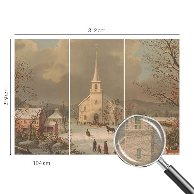 Bildtapete mit winterlicher Landschaft