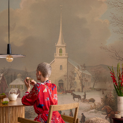 Bildtapete mit winterlicher Landschaft