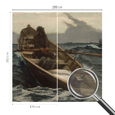 Wand-Fototapete mit einem Motiv eines Fischers auf dem See