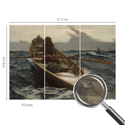 Wand-Fototapete mit einem Motiv eines Fischers auf dem See