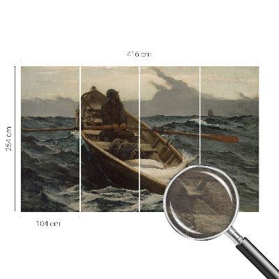 Wand-Fototapete mit einem Motiv eines Fischers auf dem See