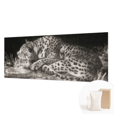 Fototapete fürs Kinderzimmer mit ruhendem Leoparden