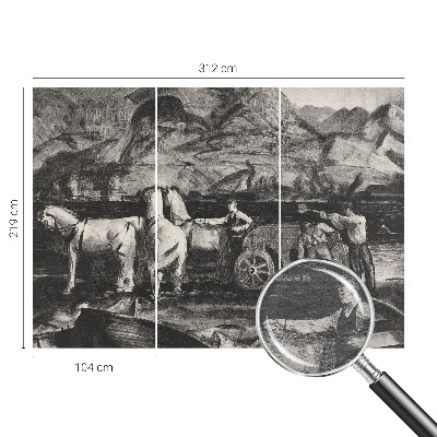 Fototapete aus Vlies Dorfszene