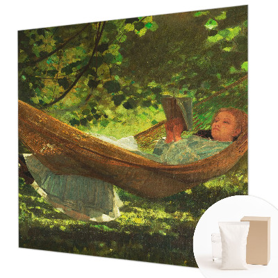 Vliestapete fürs Schlafzimmer mit Motiv einer entspannenden Hängematte