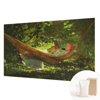 Vliestapete fürs Schlafzimmer mit Motiv einer entspannenden Hängematte