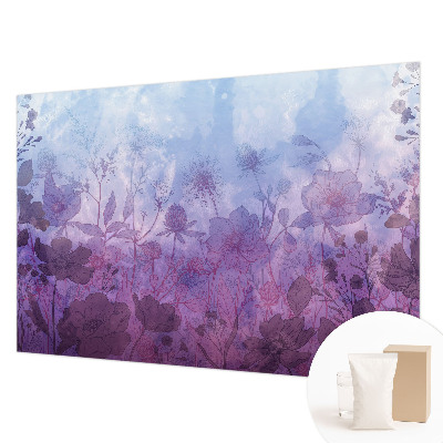 Vlies-Fototapete mit pastellfarbenen Blumenmotiven