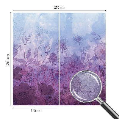 Vlies-Fototapete mit pastellfarbenen Blumenmotiven
