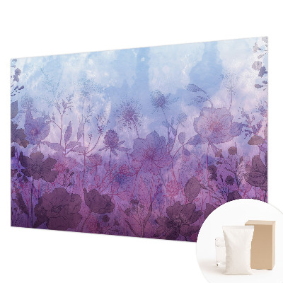 Vlies-Fototapete mit pastellfarbenen Blumenmotiven