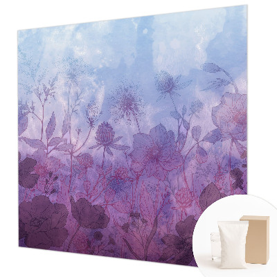 Vlies-Fototapete mit pastellfarbenen Blumenmotiven