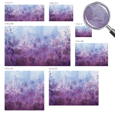Vlies-Fototapete mit pastellfarbenen Blumenmotiven