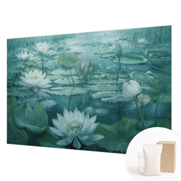 Fototapete fürs Wohnzimmer mit Motiv aus Wasserblumen