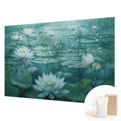 Fototapete fürs Wohnzimmer mit Motiv aus Wasserblumen
