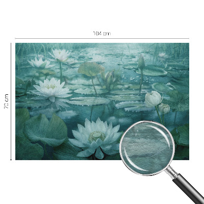 Fototapete fürs Wohnzimmer mit Motiv aus Wasserblumen