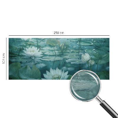 Fototapete fürs Wohnzimmer mit Motiv aus Wasserblumen