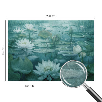 Fototapete fürs Wohnzimmer mit Motiv aus Wasserblumen