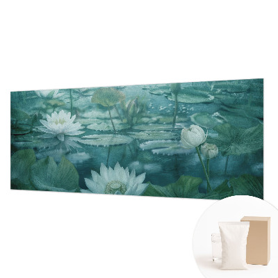 Fototapete fürs Wohnzimmer mit Motiv aus Wasserblumen