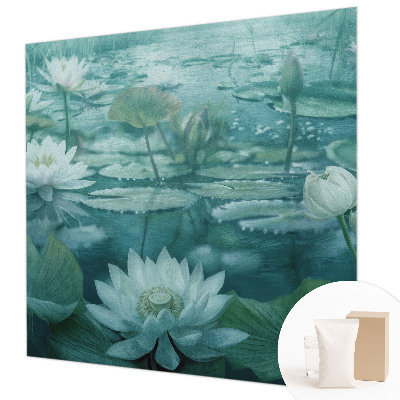 Fototapete fürs Wohnzimmer mit Motiv aus Wasserblumen