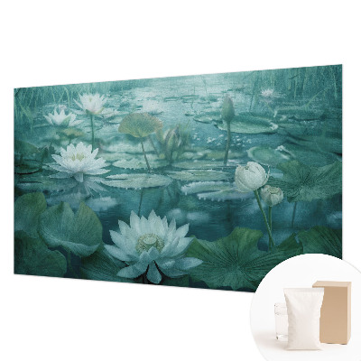 Fototapete fürs Wohnzimmer mit Motiv aus Wasserblumen