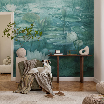 Fototapete fürs Wohnzimmer Wasserblumen