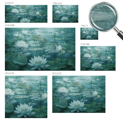 Fototapete fürs Wohnzimmer mit Motiv aus Wasserblumen